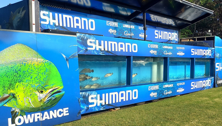 Shimano Fishing Tank at Rocky Show